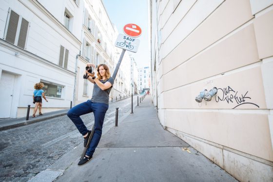 Karin Christen takes a picture of the streets of Paris