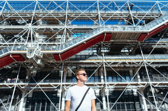 Pascal Birchler in front of Centre Pompidou
