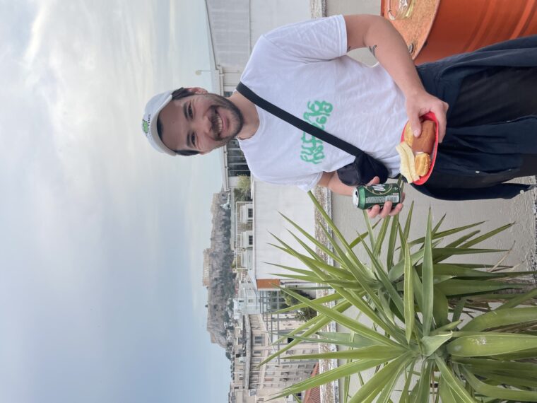 Jeff auf dem Roof-Top in Athen